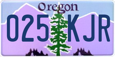 OR license plate 025KJR