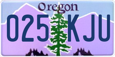 OR license plate 025KJU