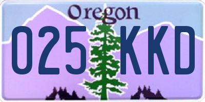 OR license plate 025KKD
