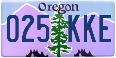 OR license plate 025KKE