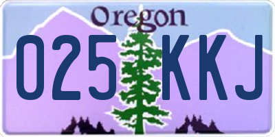 OR license plate 025KKJ