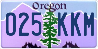 OR license plate 025KKM