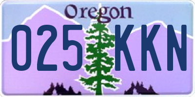 OR license plate 025KKN
