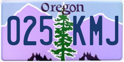 OR license plate 025KMJ