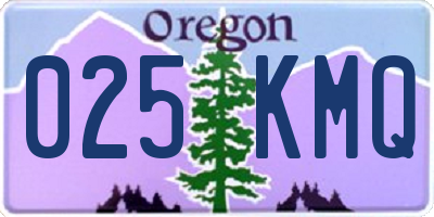 OR license plate 025KMQ