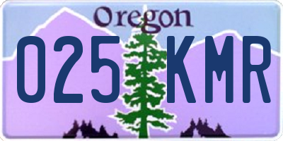 OR license plate 025KMR