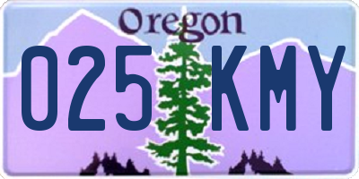 OR license plate 025KMY