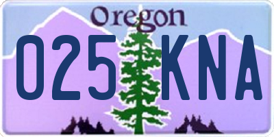 OR license plate 025KNA