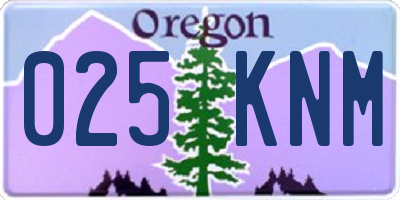 OR license plate 025KNM