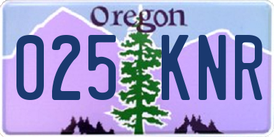 OR license plate 025KNR