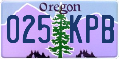 OR license plate 025KPB