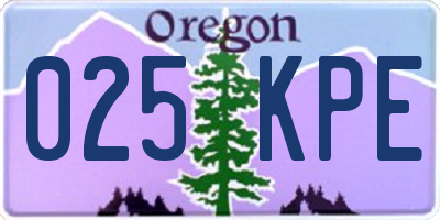 OR license plate 025KPE