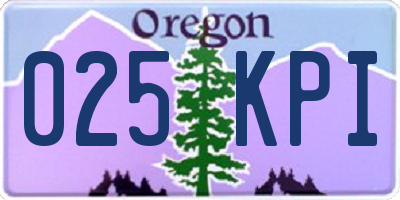 OR license plate 025KPI
