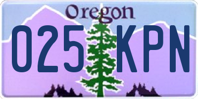 OR license plate 025KPN