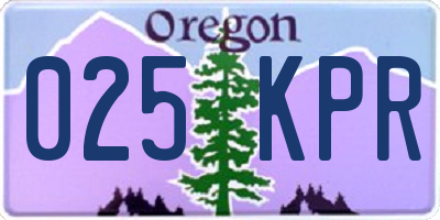 OR license plate 025KPR