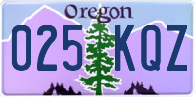 OR license plate 025KQZ