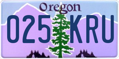 OR license plate 025KRU