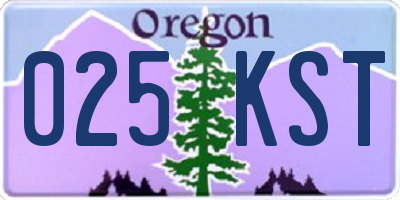 OR license plate 025KST