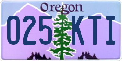 OR license plate 025KTI