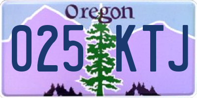 OR license plate 025KTJ