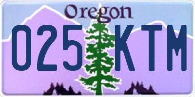 OR license plate 025KTM