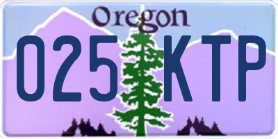 OR license plate 025KTP