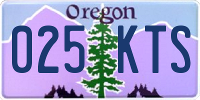 OR license plate 025KTS
