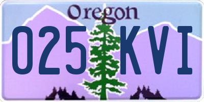 OR license plate 025KVI