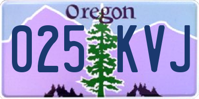 OR license plate 025KVJ