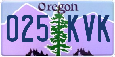 OR license plate 025KVK