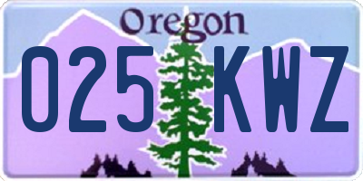OR license plate 025KWZ