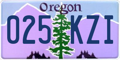 OR license plate 025KZI