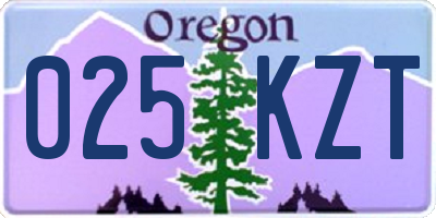 OR license plate 025KZT