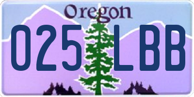 OR license plate 025LBB
