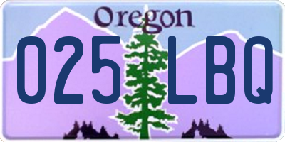 OR license plate 025LBQ