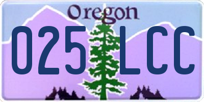 OR license plate 025LCC