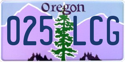 OR license plate 025LCG