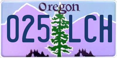 OR license plate 025LCH