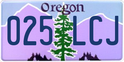 OR license plate 025LCJ