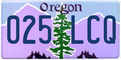 OR license plate 025LCQ