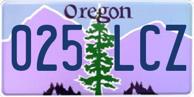 OR license plate 025LCZ