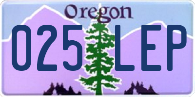 OR license plate 025LEP