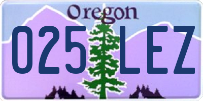 OR license plate 025LEZ