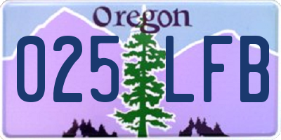 OR license plate 025LFB