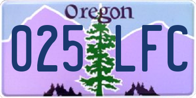 OR license plate 025LFC