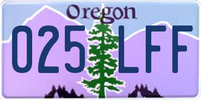 OR license plate 025LFF