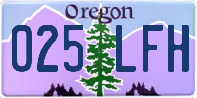 OR license plate 025LFH