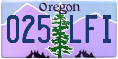 OR license plate 025LFI