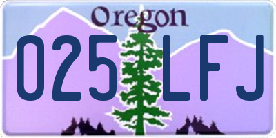 OR license plate 025LFJ