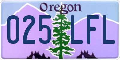 OR license plate 025LFL